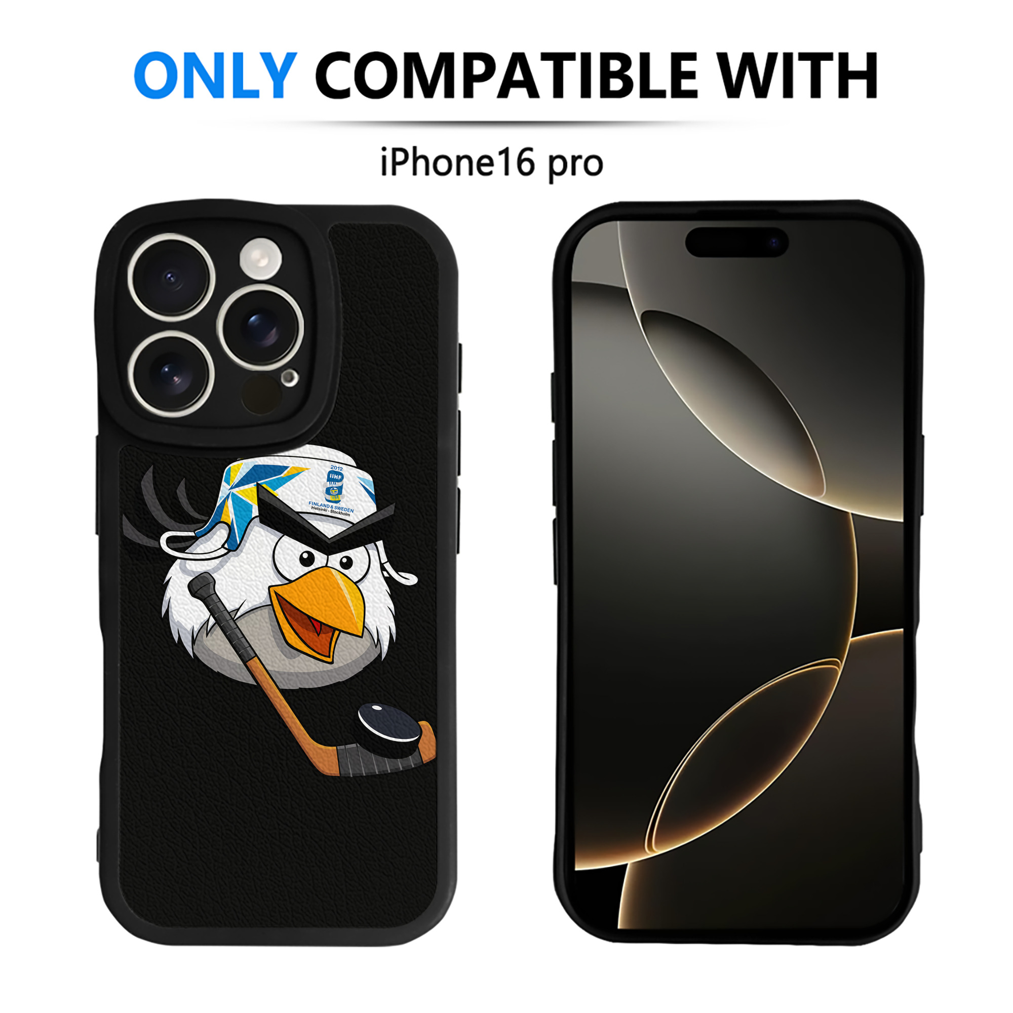 （画像用） Angry Birds アングリーバード 【iPhone 16シリーズ対応】シリコンスマホケース（レザー調） 材質：シリコン